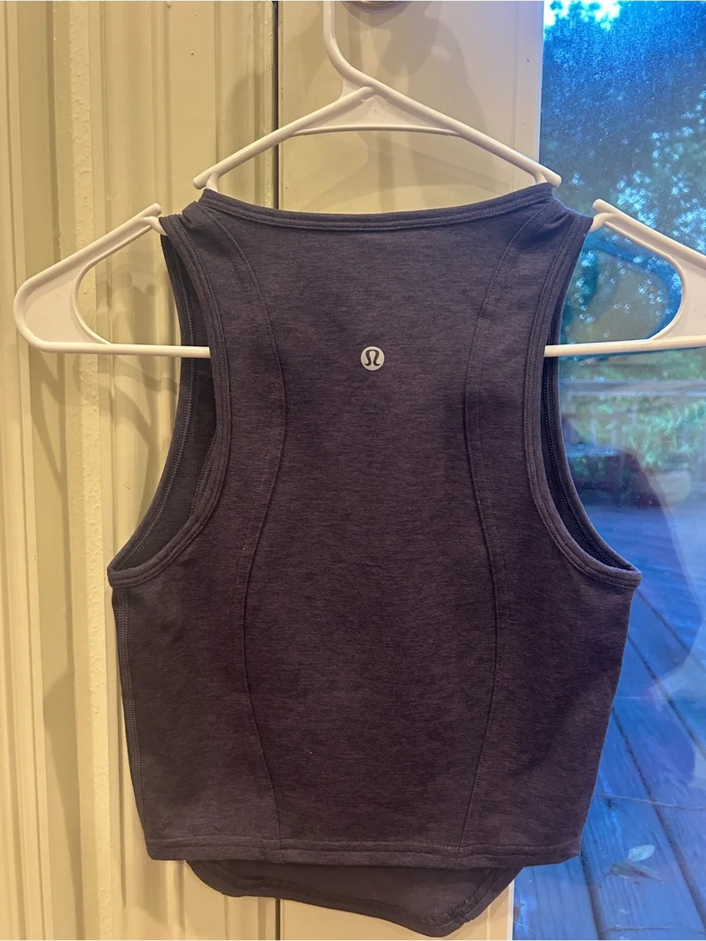 Lululemon Soft Sueded Crewneck Cropped Tank Top - Nightfall Color, Size 2